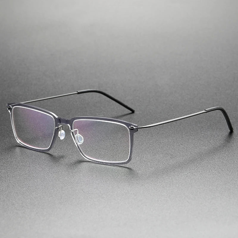 Bobbie Unisex Full Rim Square Titanium Acetate Eyeglasses 766528