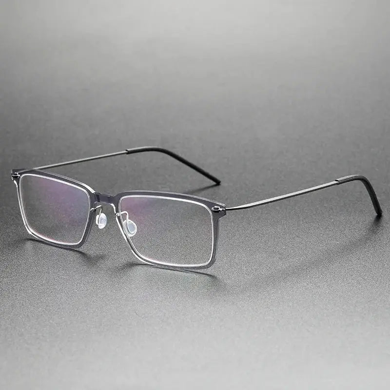 Bobbie Full Rim 652800 Unisex Square Acetate Screwless Titanium Frames FuzWeb