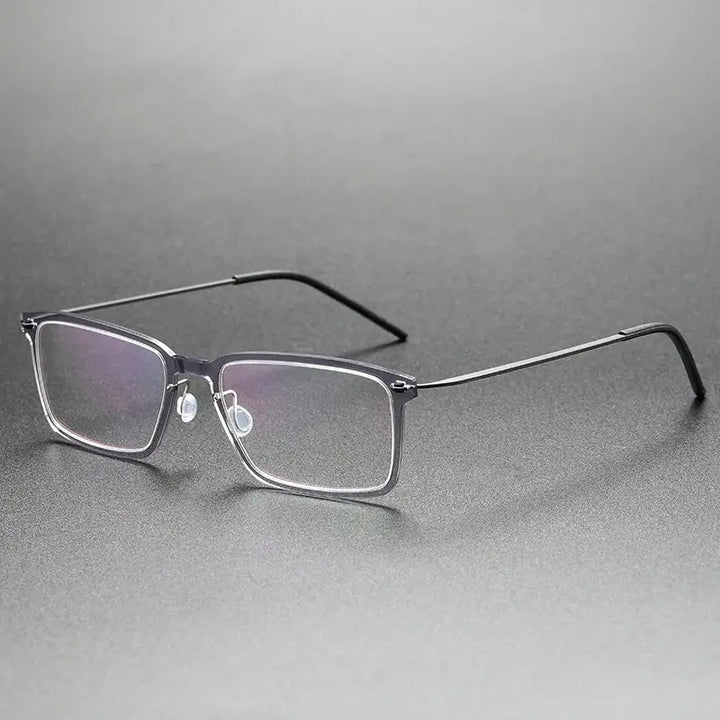 Bobbie Full Rim 652800 Unisex Square Acetate Screwless Titanium Frames FuzWeb