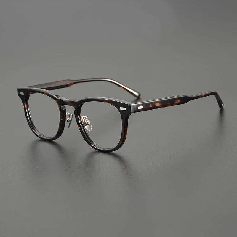 Black Mask Unisex Full Rim Square Acetate Eyeglasses 14422 Full Rim Black Mask Tortoise  