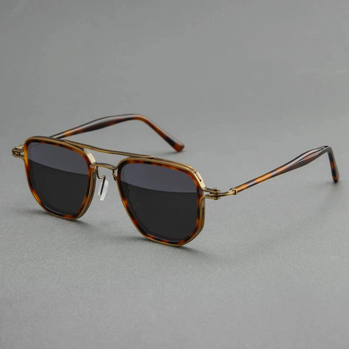 Blackmask Unisex Full Rim Square Titanium Polarized Sunglasses BM-5876S