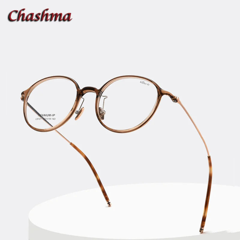 Chashma Ochki Women's Small Full Rim Round Tr 90 Eyeglasses L9101 Full Rim Chashma Ochki   