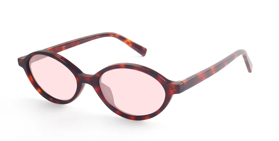 Esnbie Women's Full Rim Oval Acetate Polarized Tac Sunglasses 240801
