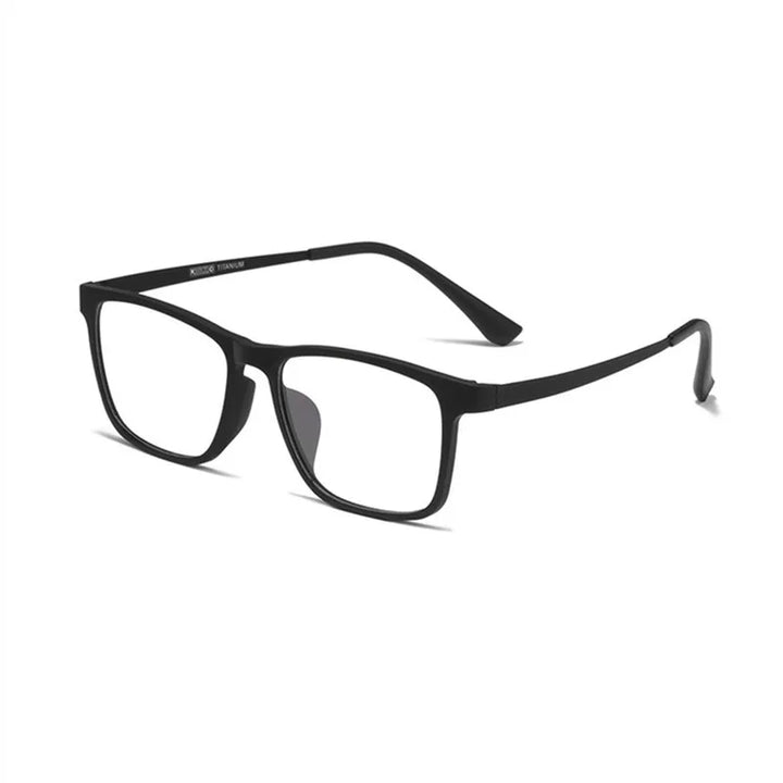 Kocolior Unisex Full Rim Large Square Titanium Alloy Eyeglasses 3068 Full Rim Kocolior Black China 