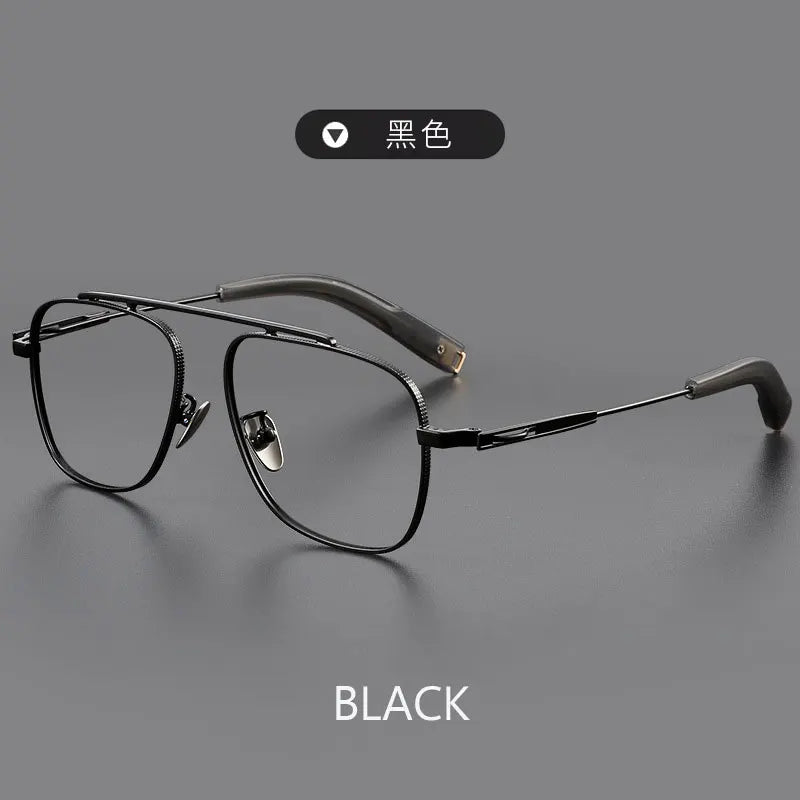 Zirosat Men's Full Rim Square Titanium Eyeglasses 344105
