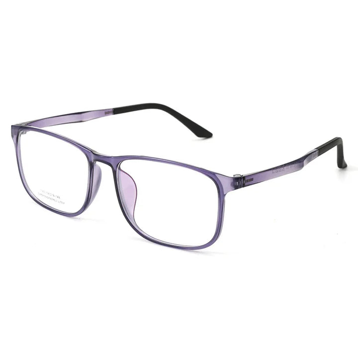 Yimaruili Men's Full Rim Big Square Ultem Steel Eyeglasses 361063