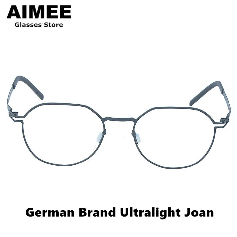 Aimee Women's Full Rim Flat Top Polygon Steel Eyeglasses 13649 Full Rim Aimee   