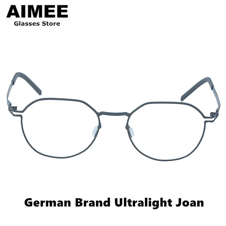 Aimee Women's Full Rim Flat Top Polygon Steel Eyeglasses 13649 Full Rim Aimee   