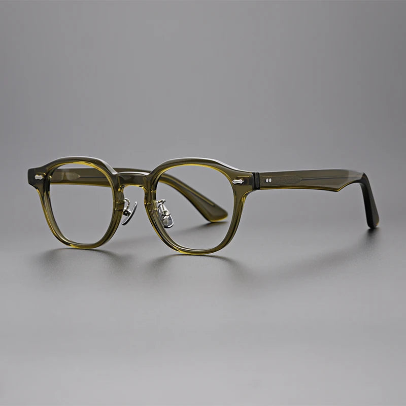 Hewei Unisex Full Rim Round Acetate Eyeglasses 0013 Full Rim Hewei   