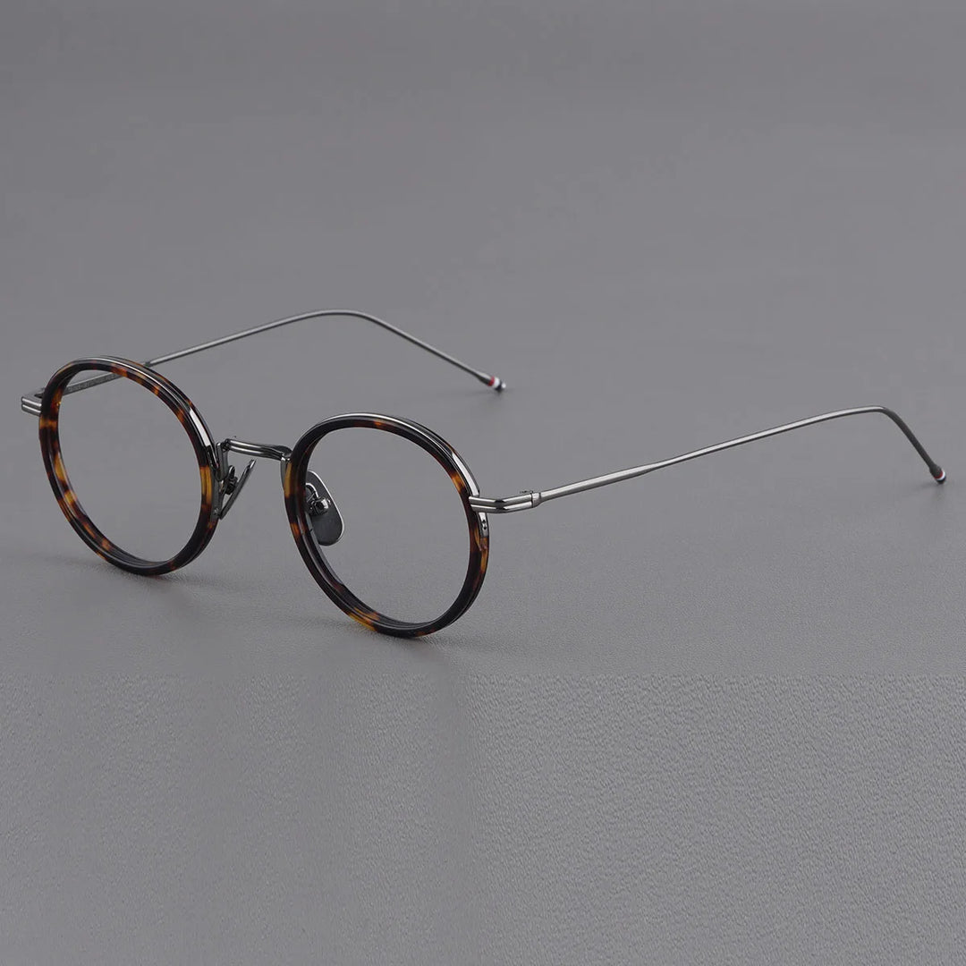 Bobbie Women's Full Rim Round Acetate Titanium Eyeglasses 906906