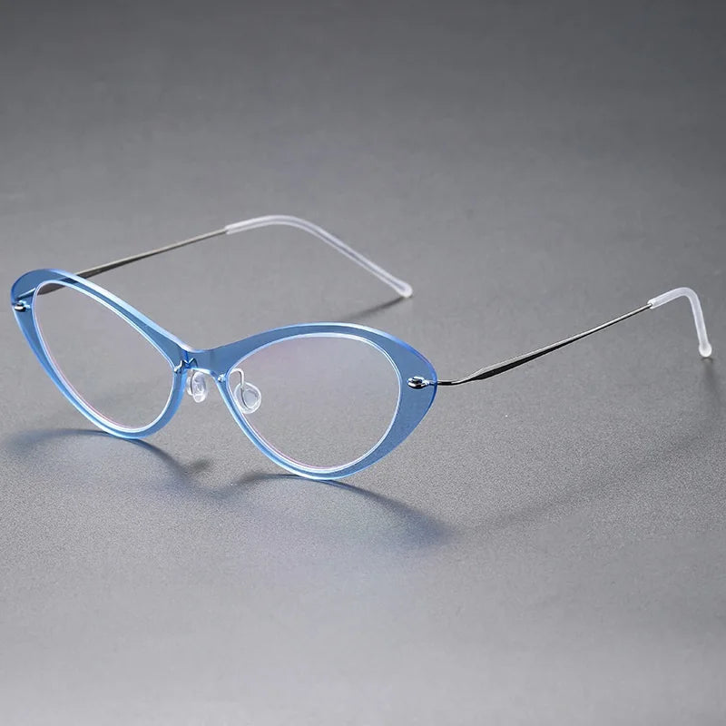 Bobbie Women's Full Rim Butterfly Acetate Titanium Eyeglasses 616550