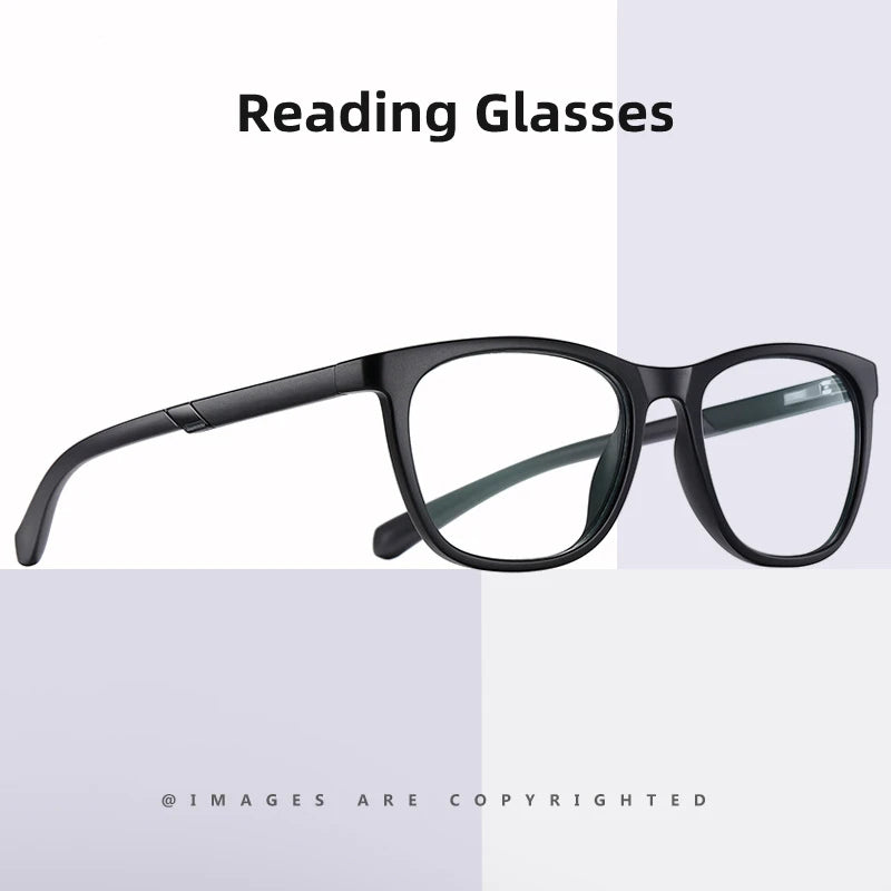 Kocolior Unisex Full Rim Square Tr 90 Hyperopic Reading Glasses 2310 Reading Glasses Kocolior   