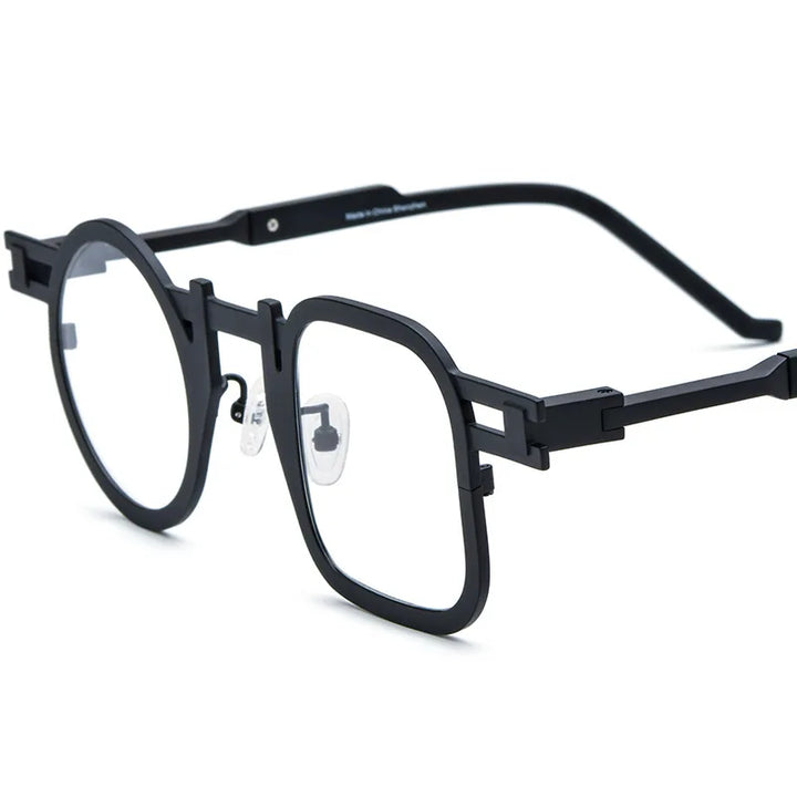 Nobler Unisex Full Rim Round Square Titanium Eyeglasses 185924