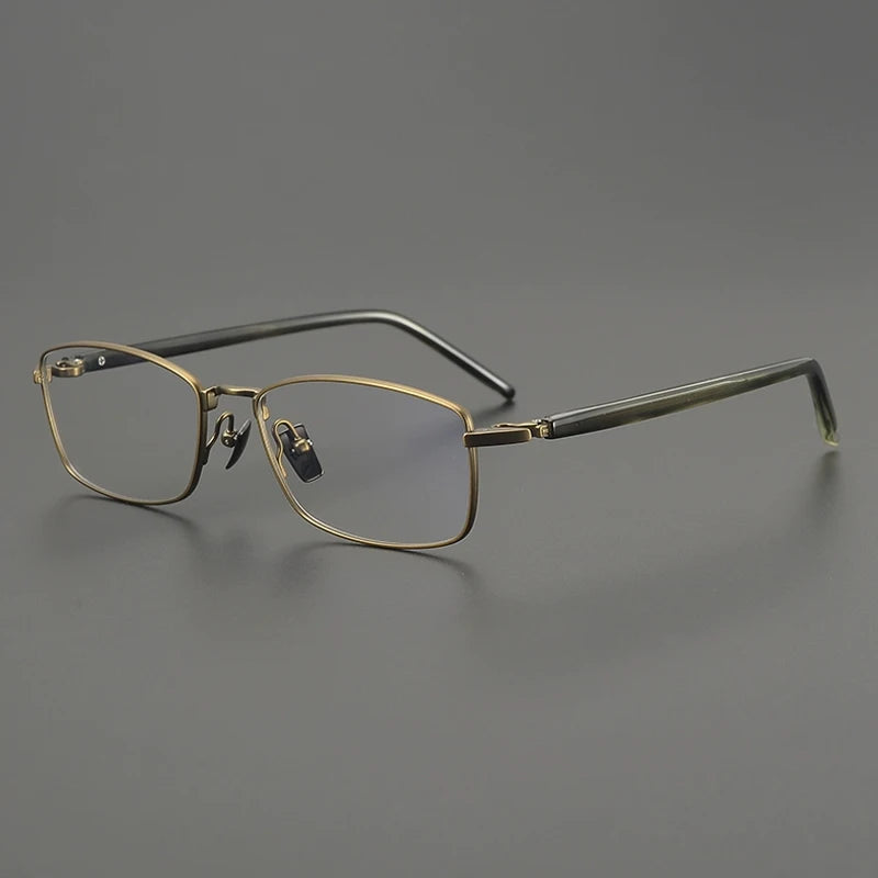 Gatenac Unisex Full Rim Big Square Titanium Eyeglasses Gxyj2648