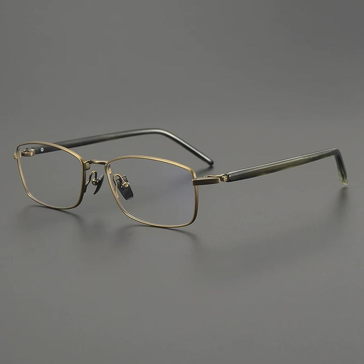 Gatenac Unisex Full Rim Big Square Titanium Eyeglasses Gxyj2648