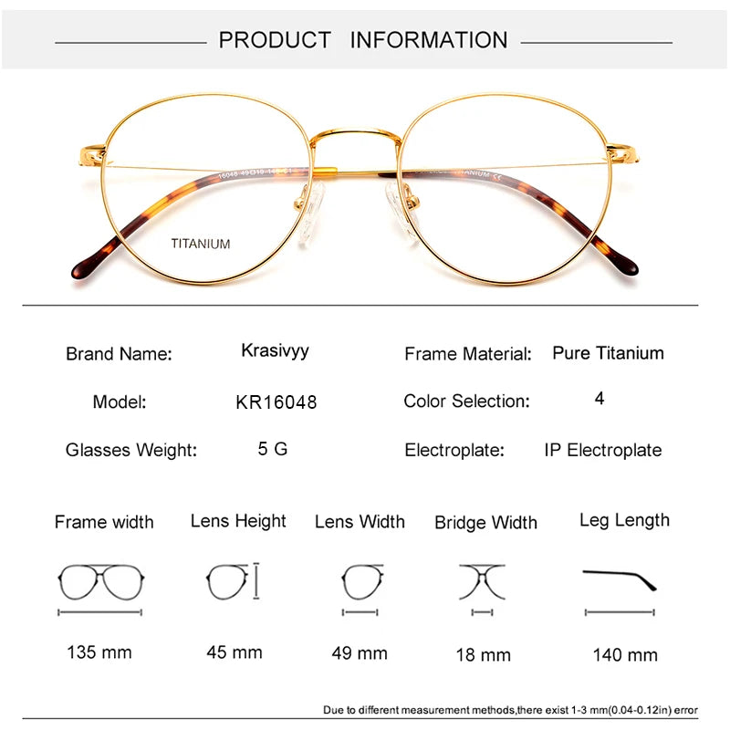 Krasivyy Women's Full Rim Oval Square Titanium Eyeglasses 916048 Full Rim Krasivyy