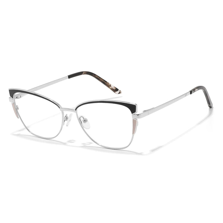 Laoyehui Women's Full Rim Square Cat Eye Alloy Reading Glasses 948780 Reading Glasses Laoyehui C3 +300