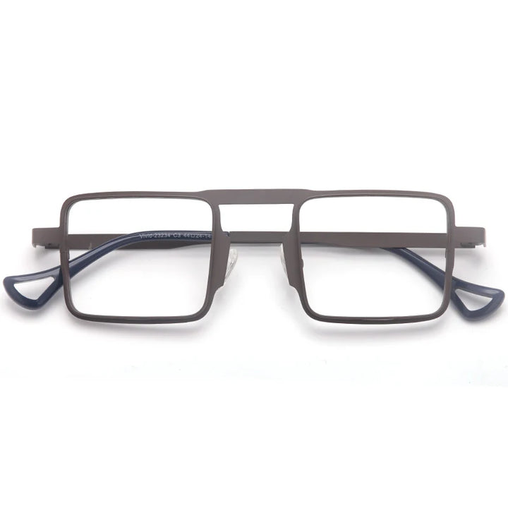 Muzz 23234 men's small square alloy prescription eyeglasses — view 3
