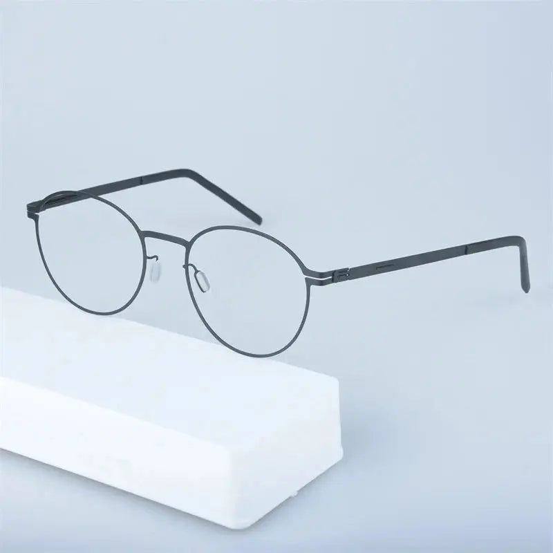 Bobbie 494420 Women’s 131mm  Full Rim Round Stainless Steel Frames — view 1 | Bobbie at FuzWeb