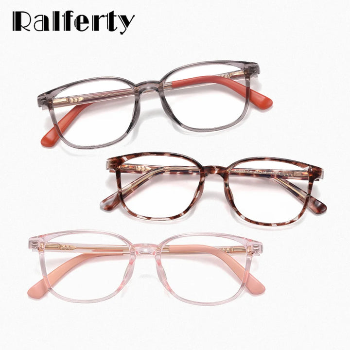 Ralferty  Women's Full Rim Square Tr 90 Acetate Eyeglasses R8302 Full Rim Ralferty   