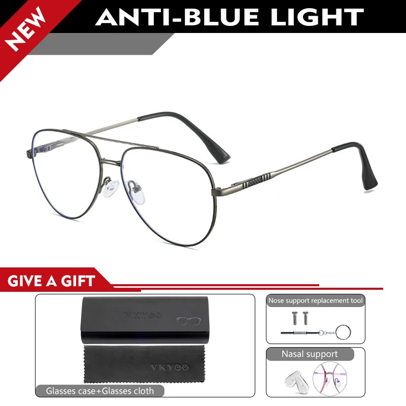 Vicky Women's Full Rim Oval Double Bridge Alloy Reading Glasses 76912