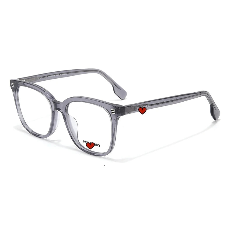 Yimaruili Unisex Full Rim Square Acetate Eyeglasses 42361 Full Rim Yimaruili Eyeglasses Transparent Gray