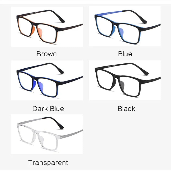Handoer Unisex Full Rim TR90 Alloy Prescription Eyeglasses HR3068 - view 5