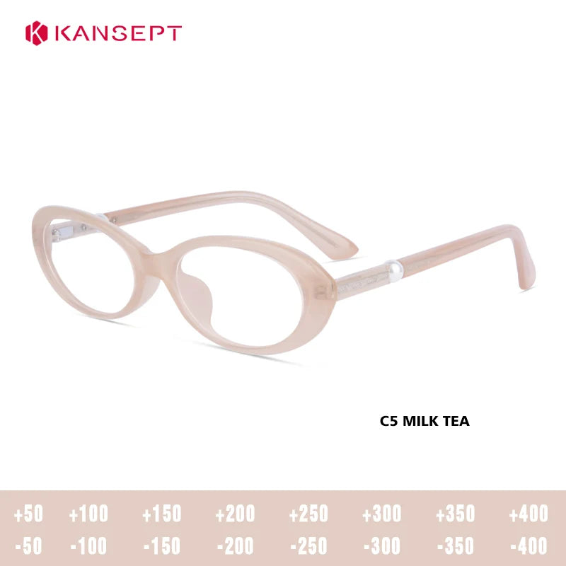 Kansepat Unisex Full Rim Oval Tr 90 Alloy Reading Glasses 77220