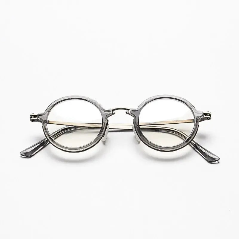 Bobbie 589900 Unisex 142mm Full Rim Round Acetate Titanium Frames — view 1 | Bobbie at FuzWeb