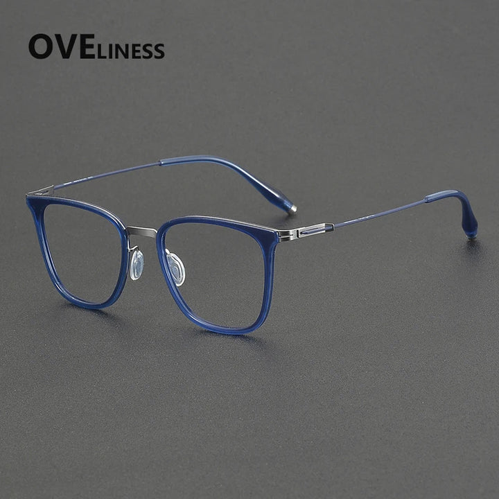 Oveliness Women's Full Rim Square Titanium Acetate Eyeglasses 22507