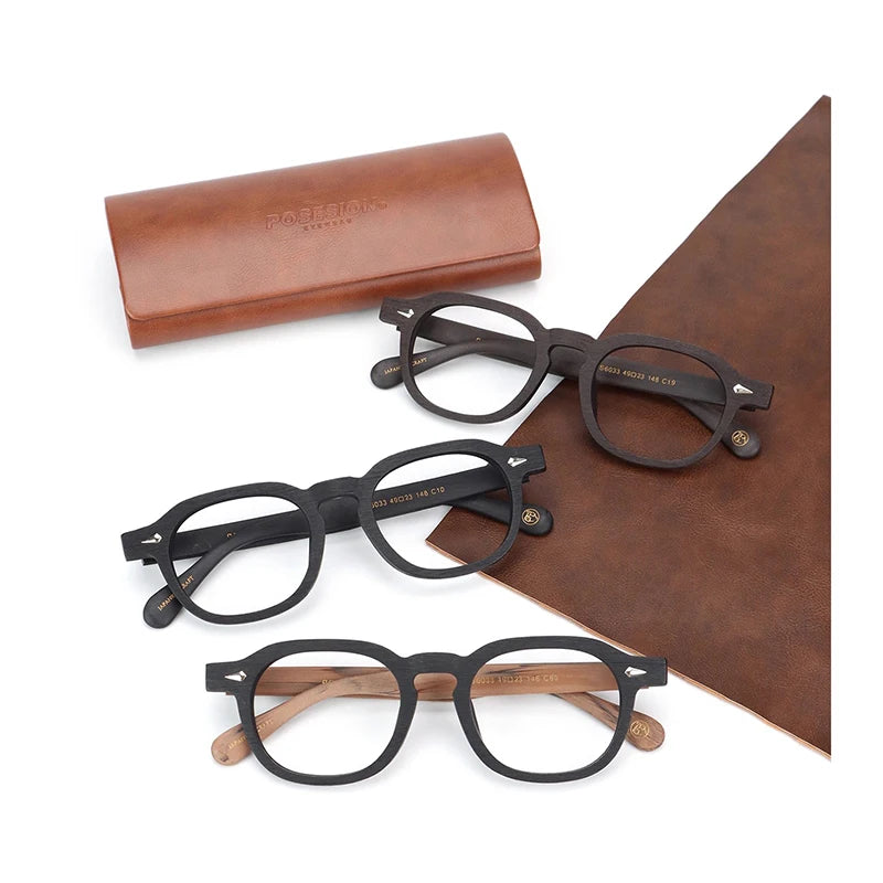 Hdcrafter Mens Full Rim Round Acetate Frames 818300 — view 1 | Hdcrafter Eyeglasses at FuzWeb