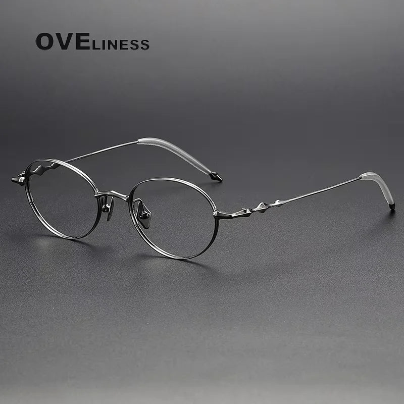 Oveliness Women's Full Rim Oval Round Titanium Eyeglasses 614135