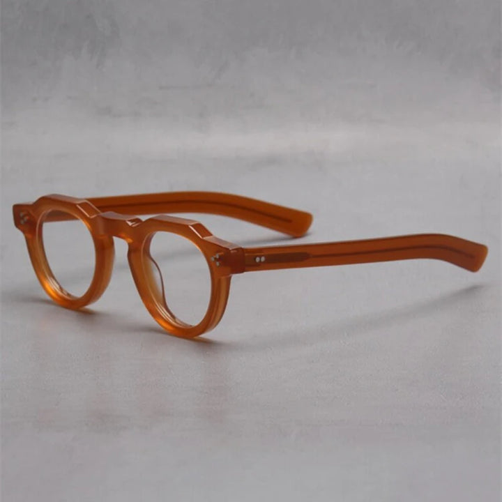 Black Mask Unisex Full Rim Round Acetate Eyeglasses BM-S8153