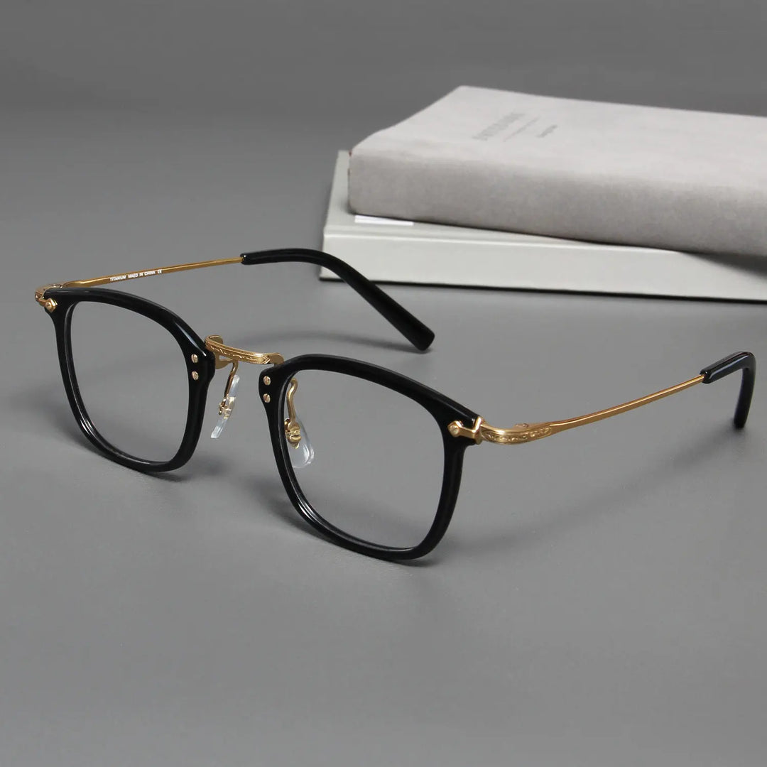 Blackmask Unisex Full Rim Square Titanium Eyeglasses B806