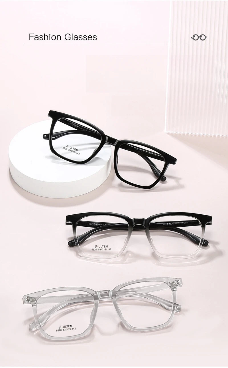 Yimaruli Unisex Full Rim Square Plastic Eyeglasses 5520 Full Rim Yimaruili Eyeglasses   
