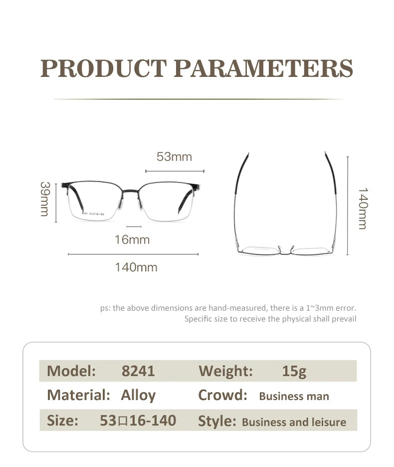 Vicky Unisex Semi Rim Square Alloy Silicone Reading Glasses 84214