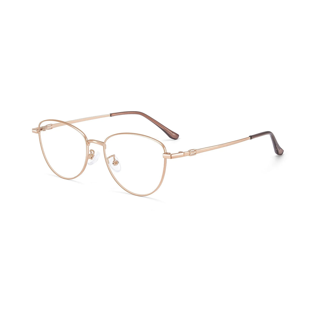 Yimaruili Unisex Full Rim Cat-Eye Pure Titanium Eyeglasses 97010 — view 5 | Yimaruili at FuzWeb