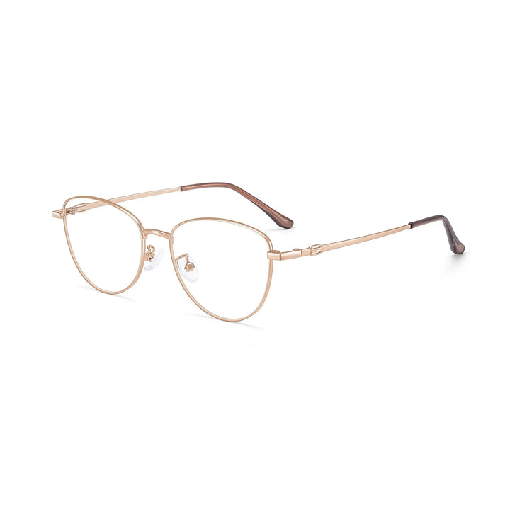 Yimaruili Unisex Full Rim Cat-Eye Pure Titanium Eyeglasses 97010 — view 5 | Yimaruili at FuzWeb