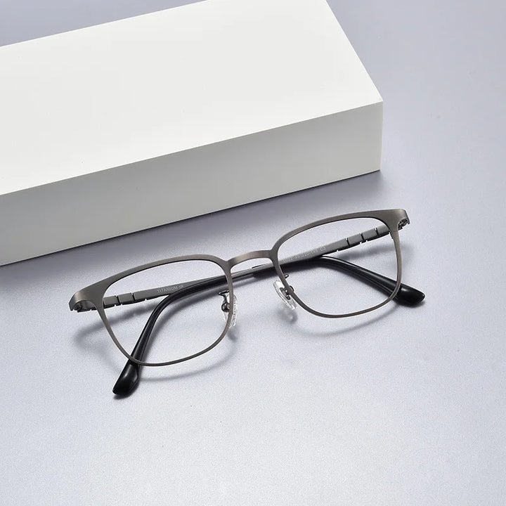 Reven Jate 5022 unisex rectangle titanium prescription eyeglasses