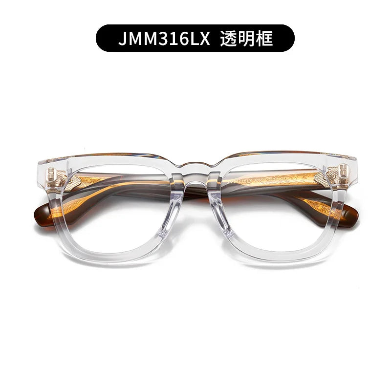 Aror Unisex Full Rim Square Thick Acetate Eyeglasses 842316 Full Rim Aror transparent frame