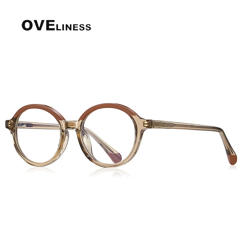 Oveliness Youth Unisex Full Rim Round Tr 90 Eyeglasses R0214 Full Rim Oveliness C5  