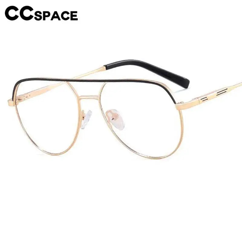 CCspace Unisex Full Rim Round Double Bridge Alloy Reading Glasses R57523 Reading Glasses CCSpace   