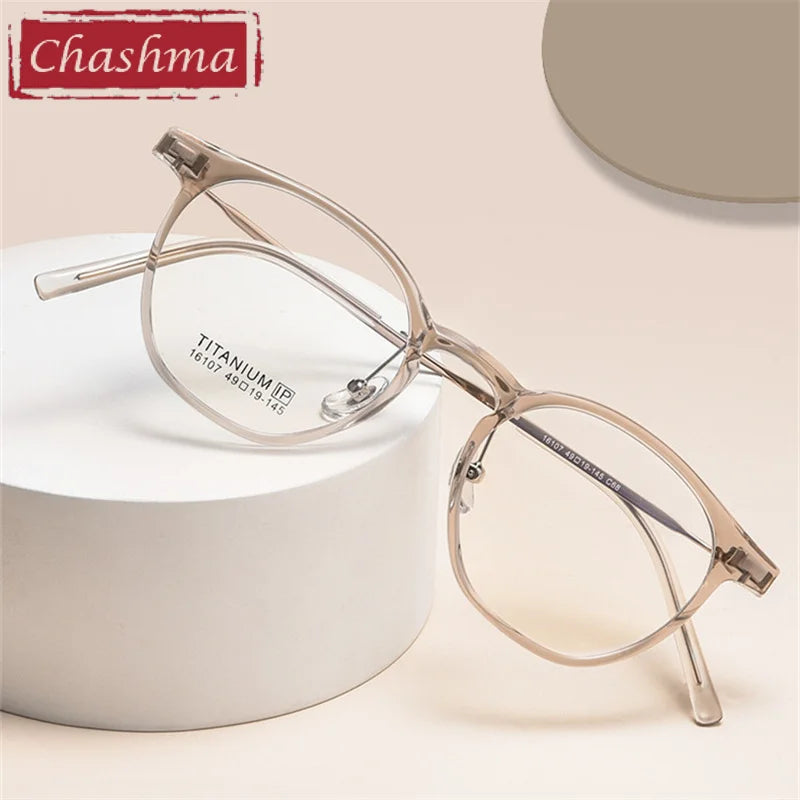 Chashma Ottica Unisex Full Rim Round Tr 90 Titanium Eyeglasses 16017 Full Rim Chashma Ottica   