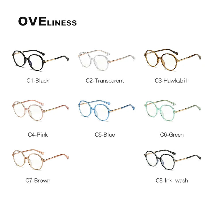 Oveliness Unisex Youth's Full Rim Round Tr 90 Alloy Eyeglasses  20201 Full Rim Oveliness   