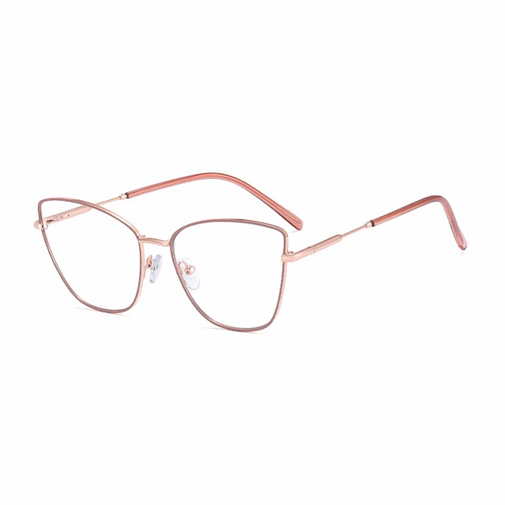 Ralferty Women's Full Rim Square Cat Eye Alloy Eyeglasses R95830 Full Rim Ralferty C3 Cameo CHINA 