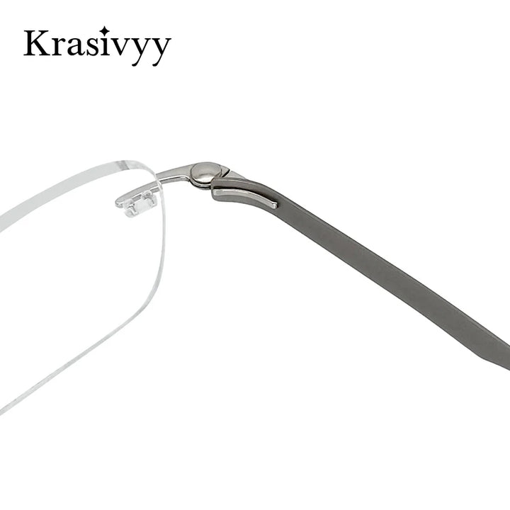 Krasivyy Unisex Rimless Square Screwless Titanium Eyeglasses 5002 Rimless Krasivyy   