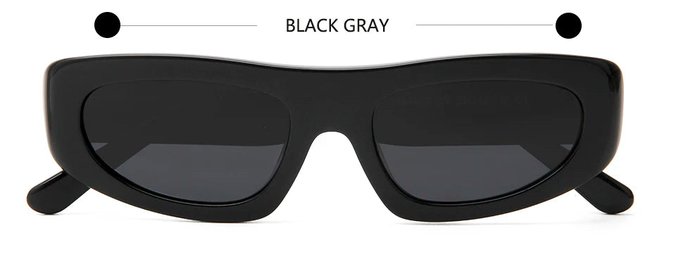 Esnbie Unisex Full Rim Square Brow Line Acetate Sunglasses 240171