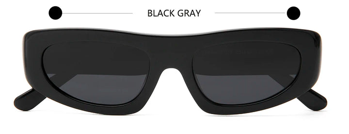 Esnbie Unisex Full Rim Square Brow Line Acetate Sunglasses 240171