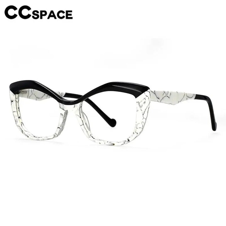 CCSpace Unisex Full Rim Square Acetate Eyeglasses 57003 Full Rim CCspace   