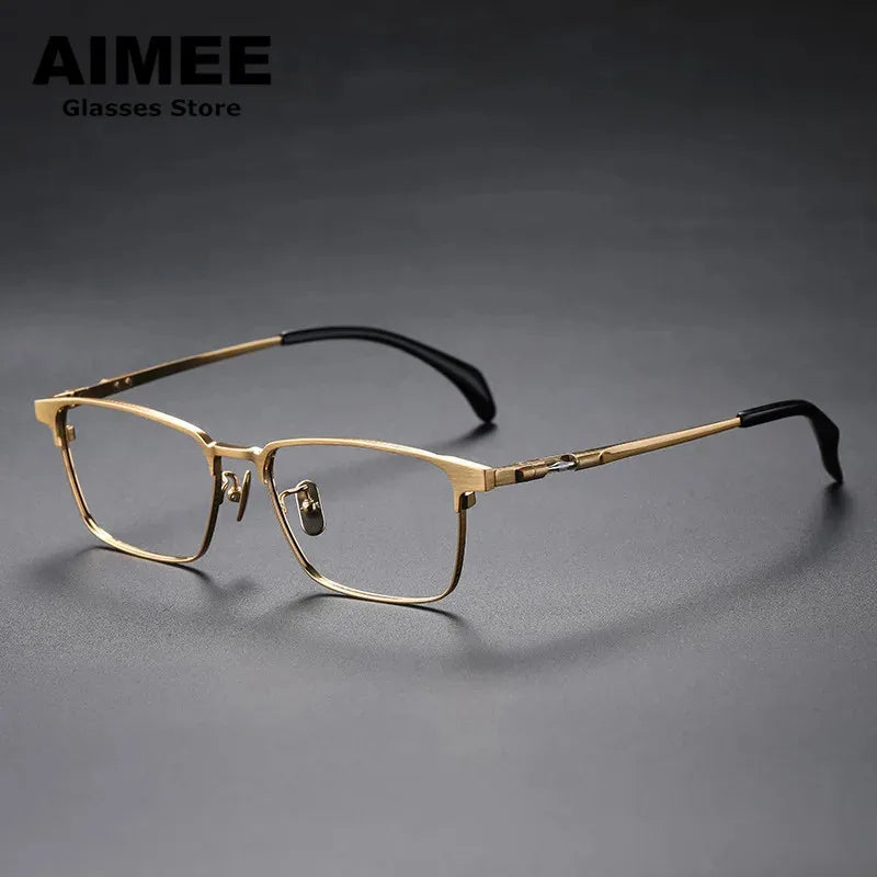 Aimee Unisex Full Rim Square Titanium Acetate Eyeglasses 70713 Full Rim Aimee   